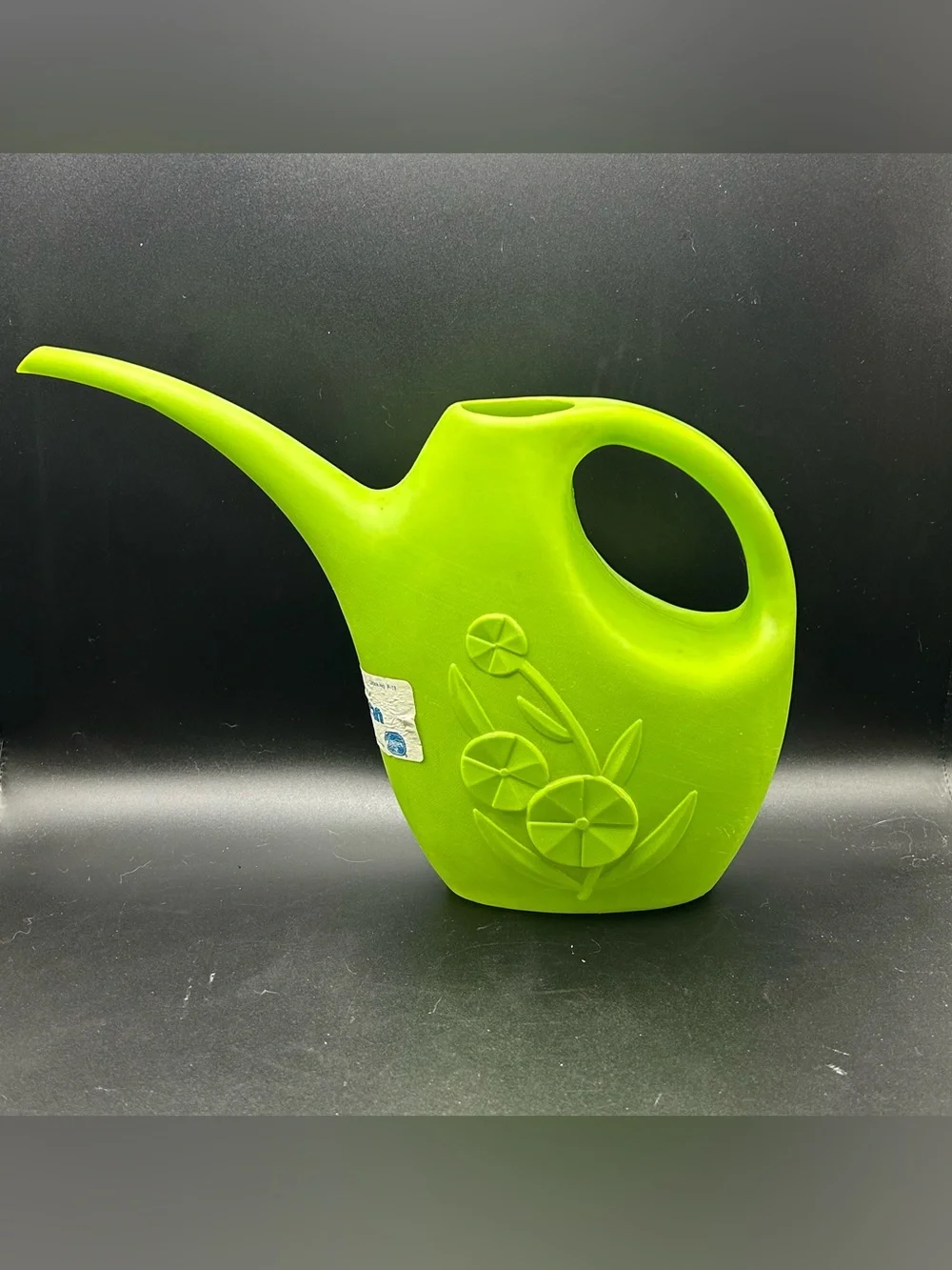 Vintage Lustro Ware Green Watering Can P-11 Flower Retro Mid-Century Plastic USA